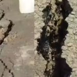 CG : पहली बारिश में ही उखड़ गई 510 करोड़ की सड़क, लंबी दरारें, डामर भी वह गई, NH-45 का है प्रोजेक्ट