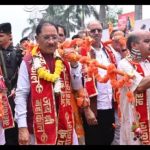 नंगे पैर, कंधे पर कांवड़, प्रदेश की खुशहाली के लिए निकले कामना, दिग्गजों के साथ सीएम ने किया रुद्राभिषेक